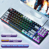 SKYLION H87 Wired Mechanical Keyboard 10 Kinds of Colorful Lighting Gaming and Office for Microsoft Windows and Apple IOS System